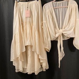 Spell Seashell Rouched Skirt & Top